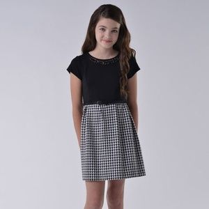 Blush by Us Angels Dress Black & Houndstooth